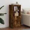 Image de Buffet avec lumières LED chêne fumé 41x37x100 cm