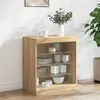 Image de vidaXL Buffet avec Lumières LED, Armoire avec Éclairage, Meuble de Rangement, Organisateur de Salon Salle de Séjour, 836695