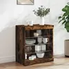 Image de vidaXL Buffet avec Lumières LED, Armoire avec Éclairage, Meuble de Rangement, Organisateur de Salon Salle de Séjour, 836697