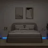 Image de vidaXL Armoires de Chevet et Lumières LED 2pcs, Tables de Nuit avec Rangement, Armoires de Nuit Chambre, Moderne, Blanc Bois 836736