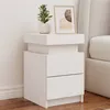 Image de Table de chevet avec lumières LED blanc 35x39x55 cm
