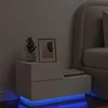 Image de Table de chevet avec lumières LED blanc 70x36x40,5 cm
