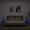 Image de Armoires de chevet avec lumières LED 2 pcs chêne sonoma