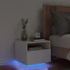 Image de Table de chevet avec lumières LED blanc 40x39x37 cm