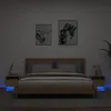 Image de vidaXL Table de Chevet avec Lumières LED, Armoire de Nuit avec Rangement, Table de Nuit, Meuble de Chambre, Moderne, Sonoma 836803