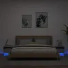 Image de vidaXL Armoiress de Chevet avec Lumières LED 2 pcs, Tables de Chevet avec Rangement, Armoires de Nuit Chambre, Moderne, 836805