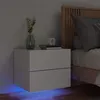 Image de Table de chevet murale avec lumières LED blanc