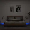 Image de vidaXL Tables de Chevet Murales avec Lumières LED 2 pcs, Armoires de Nuit, Tables de Nuit Chambre, Moderne, Blanc Bois 836813