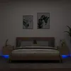 Image de Tables de chevet murales avec lumières LED 2 pcs chêne sonoma