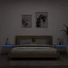 Image de vidaXL Tables de Chevet Murales avec Lumières LED 2 pcs, Armoires de Nuit, Tables de Nuit Chambre, Moderne, Sonoma Gris Bois 836837
