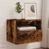 Image de vidaXL Meuble TV mural chêne fumé 40x30x30 cm bois d'ingénierie 836848