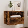 Image de vidaXL Meubles TV muraux 2 pcs chêne fumé 40x30x30cm bois d'ingénierie 836849