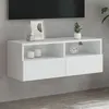 Image de vidaXL Meuble TV mural blanc 80x30x30 cm bois d'ingénierie 836868