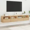 Image de vidaXL Meubles TV muraux 2 pcs chêne sonoma 80x30x30cm bois ingénierie 836873