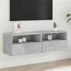 Image de vidaXL Meuble TV mural gris béton 100x30x30 cm bois d'ingénierie 836888