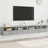 Image de vidaXL Meubles TV muraux 2pcs gris béton 100x30x30cm bois d'ingénierie 836889