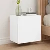 Image de vidaXL Meuble TV mural blanc 40,5x30x40 cm bois d'ingénierie 836896