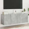 Image de vidaXL Meubles TV muraux 2 pcs gris béton 60x30x41 cm836945