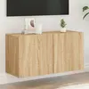 Image de vidaXL Meuble TV mural chêne sonoma 80x30x41 cm 836956