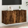 Image de vidaXL Meuble TV mural chêne fumé 80x30x41 cm 836960