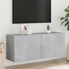 Image de vidaXL Meuble TV mural gris béton 100x30x41 cm 836969