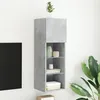 Image de vidaXL Meuble TV avec lumières LED gris béton 30,5x30x90 cm837007