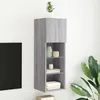 Image de vidaXL Meuble TV avec Lumières LED, Armoire de Télévision Murale avec Rangement, Meuble Télé Suspendu Salon Salle de Séjour, 837011
