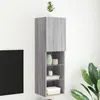 Image de vidaXL Meuble TV avec Lumières LED, Armoire de Télévision Murale avec Rangement, Meuble Télé Suspendu Salon Salle de Séjour, 837025