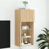 Image de vidaXL Meuble TV avec lumières LED chêne sonoma 40,5x30x90 cm837047
