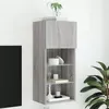 Image de vidaXL Meuble TV avec Lumières LED, Armoire de Télévision Murale avec Rangement, Meuble Télé Suspendu Salon Salle de Séjour, 837053