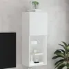 Image de vidaXL Meuble TV avec lumières LED blanc 40,5x30x102 cm837057