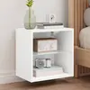 Image de Vidaxl Tables de chevet avec éclairage LED, Murales, 2 Pièces, Blanches