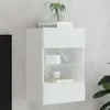 Image de Meuble TV mural avec lumières LED blanc 40x30x60,5 cm