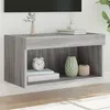 Image de vidaXL Meuble TV avec Lumières LED, Armoire de Télévision Murale avec Rangement, Meuble Télé Suspendu Salon, Moderne, Sonoma Gris Bois d'Ingénierie