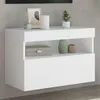 Image de Meuble TV mural avec lumières LED blanc 60x30x40 cm
