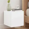 Image de vidaXL Meubles TV Muraux avec Lumières LED 2 pcs, Armoires de Télévision Suspendues avec Rangement, Meubles Télé Flottants 837219