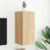 Image de vidaXL Meuble TV Mural avec Lumières LED, Armoire de Télévision Suspendue, Meuble Télé Flottant, Moderne, Chêne Sonoma Bois 837236