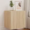 Image de vidaXL Meubles TV Muraux Lumières LED 2 pcs, Armoires de Télévision Suspendues avec Rangement, Meubles Télé Flottants Salon, 837251