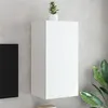 Image de vidaXL Meuble TV Mural avec Lumières LED, Armoire de Télévision Suspendue avec Rangement, Meuble Télé Flottant, Moderne, 837260