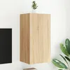 Image de vidaXL Meuble TV Mural avec Lumières LED, Armoire de Télévision Suspendue, Meuble Télé Flottant, Moderne, Chêne Sonoma Bois 837262