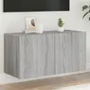 Image de vidaXL Meuble TV mural avec lumières LED sonoma gris 80x35x41 cm837321