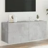 Image de vidaXL Tv-wandmeubel met LED-verlichting 100x35x41 cm betongrijs837326