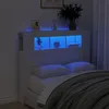 Image de Tête de lit à LED blanc 120x18,5x103,5 cm bois d ingénierie