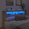 Image de Vidaxl Tête de lit avec LED, Chêne Sonoma, 180x18,5x103,5 cm