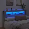 Image de Vidaxl Tête de lit avec LED, Chêne Sonoma Gris, 180x18,5x103,5 cm