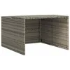 Image de vidaXL Garage pour robot tondeuse gris 86x90x52/57 cm résine tressée