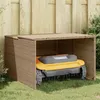 Image de vidaXL Garage pour robot tondeuse beige 86x90x52/57 cm résine tressée