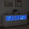 Image de vidaXL Buffet avec Lumières LED, Armoire avec Porte, Meuble de Rangement, Organisateur de Salle de Séjour Intérieur, 3208995