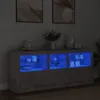 Image de vidaXL Buffet avec Lumières LED, Armoire avec Porte, Meuble de Rangement, Organisateur de Salle de Séjour Intérieur, 3208998