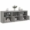 Image de Buffet avec lumières LED sonoma gris 181,5x37x67 cm